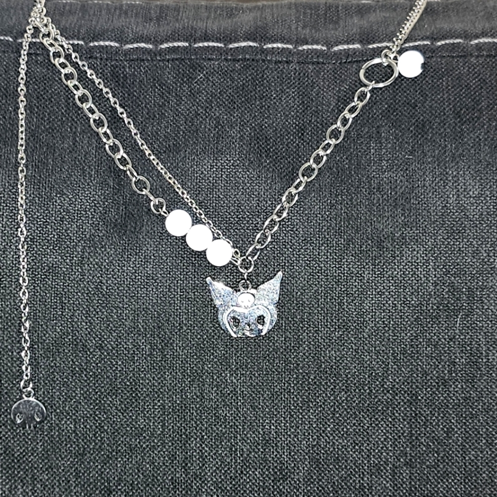 Sanrio Hello Kitty Family Kuromi Silver Necklace